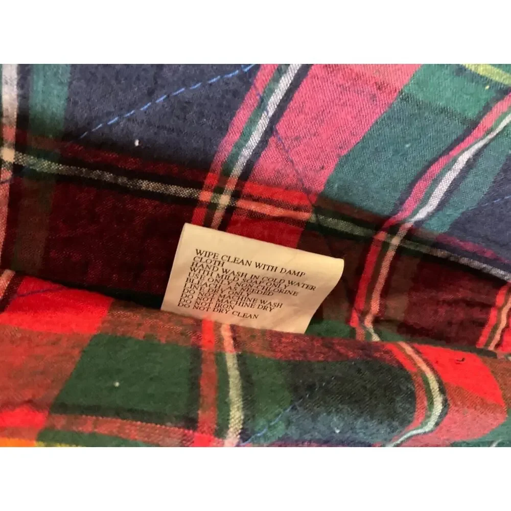 Vintage‎ Weather Protection Long Trench Coat Women's L Polyester Plaid Liner